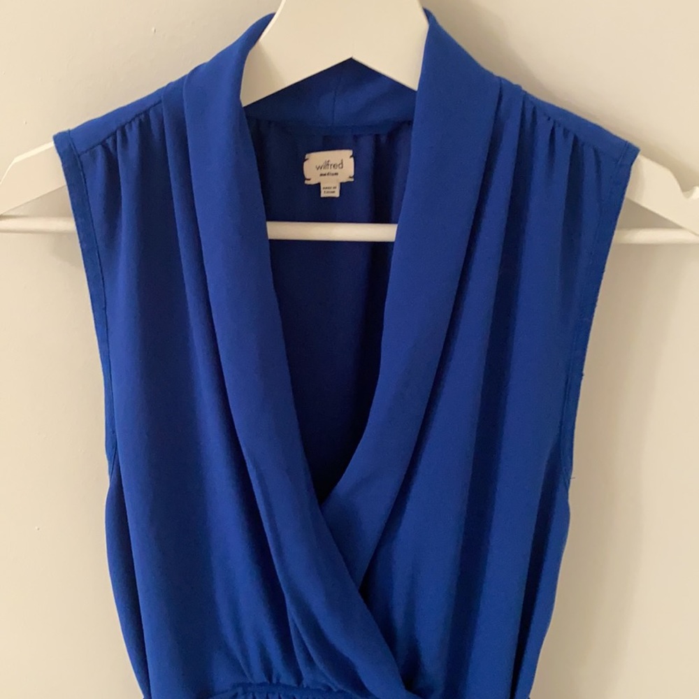 Aritzia Wilfred Sabine Dress Blue